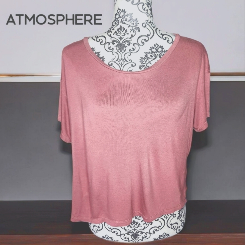 ATMOSPHERE Pink Cropped Tee - 14